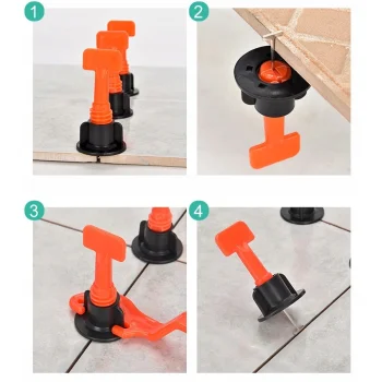 System Do Poziomowania Płytek Zaciski Klipsy Kliny Uchwyt Zestaw 100 Sztuk