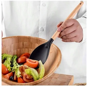 ZESTAW AKCESORIÓW PRZYBORÓW KUCHENNYCH Silikonowe 12 el. ŁYŻKA CHOCHLA