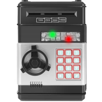 Sejf Skarbonka Elektryczna Bankomat Na Kod PIN Monety Banknoty Wpłatomat