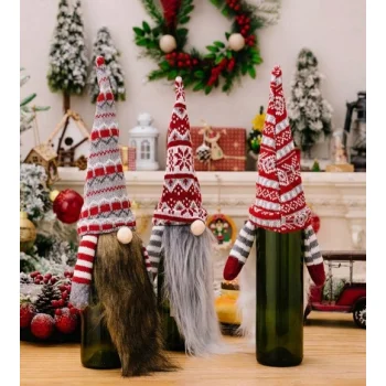 POKROWIEC NA BUTELKĘ WINO Świąteczny Na Święta SKRZAT KRASNAL Ozdoba