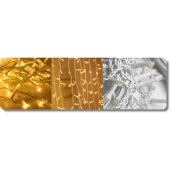 LAMPKI ŚWIĄTECZNE SOPLE Girlanda Świetlna Kurtyna 500 LED Ciepły biały