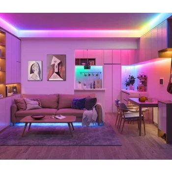 TAŚMA LED RGB KOLOROWA 5M WODOODPORNA PASEK PILOT LEDY LAMPKI Z PILOTEM