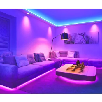 TAŚMA LED RGB KOLOROWA 5M WODOODPORNA PASEK PILOT LEDY LAMPKI Z PILOTEM