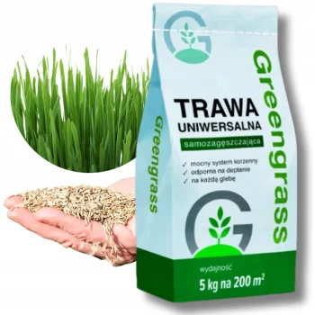 TRAWA NASIONA Uniwersalna ODPORNA NA DEPTANIE WIELOLETNIA GĘSTA 10kg