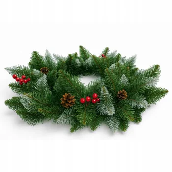 WIANEK świąteczny DEKORACJA STROIK NA ŚWIĘTA Na drzwi stół SZYSZKI 65 CM