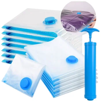 WORKI PRÓŻNIOWE DO PRZECHOWYWANIA UBRAŃ POŚCIELI RÓŻNE ROZMIARY +POMPKA x12