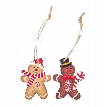Ozdoby choinkowe zawieszki DREWNIANE PIERNICZKI 12szt Bombki na choinkę