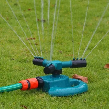 ZRASZACZ OBROTOWY Płaski Wydajny Ogrodowy TRAWNIK 3-RAMIENNY REGULOWANY