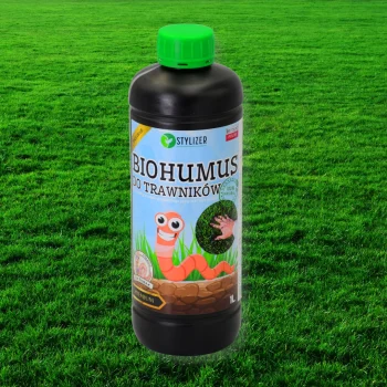BIOHUMUS DO TRAWNIKÓW organiczny NAWÓZ naturalny DO TRAWY OGRODU 1L HUMUS