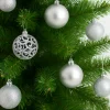 BOMBKI CHOINKOWE srebrne DUŻY ZESTAW NA ŚWIĘTA 100SZT DEKORACJE NIETŁUKĄCE