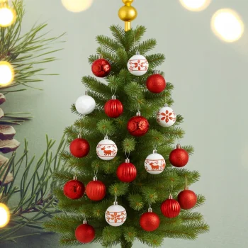 BOMBKI CHOINKOWE ZESTAW BOMBEK NA ŚWIĘTA 30 SZT OZDOBY DEKORACJE NIETŁUKĄCE