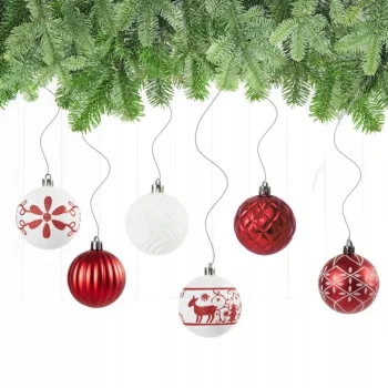 BOMBKI CHOINKOWE ZESTAW BOMBEK NA ŚWIĘTA 30 SZT OZDOBY DEKORACJE NIETŁUKĄCE
