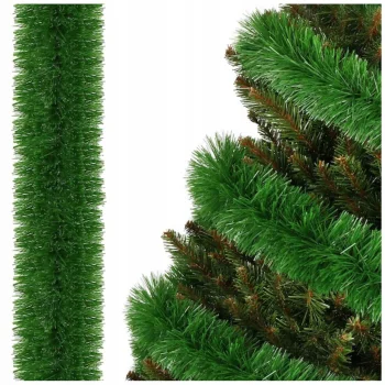 DŁUGA GIRLANDA SZTUCZNA CHOINKOWA ZIELONA ŁAŃCUCH FLORYSTYCZNY GAŁĄZKA 4 M