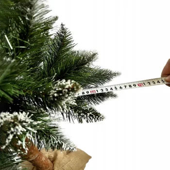 CHOINKA SZTUCZNA GĘSTA SOSNA DIAMENTOWA OŚNIEŻONA NA PNIU PIĘKNA 180 CM