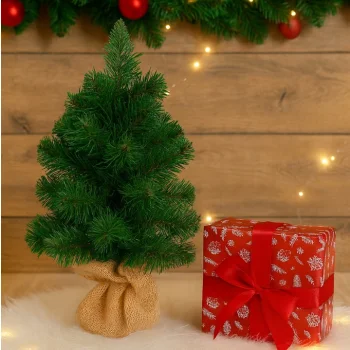 CHOINKA SZTUCZNA GĘSTA 50 CM MAŁA JAK ŻYWA JUTA DRZEWKO ŚWIĄTECZNE ZIELONE