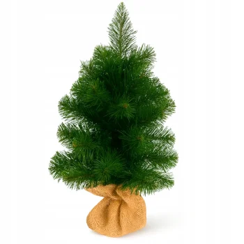 CHOINKA SZTUCZNA GĘSTA 50 CM MAŁA JAK ŻYWA JUTA DRZEWKO ŚWIĄTECZNE ZIELONE