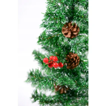 CHOINKA SZTUCZNA MAŁA JUTA 60CM OZDOBNA Z szyszkami Jarzebiną na biurko