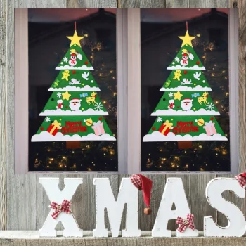 CHOINKA Z FILCU Z OZDOBAMI DLA DZIECI NA BOŻE NARODZENIE 34 SZT PREZENT