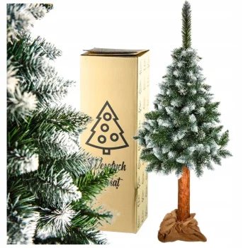 CHOINKA SZTUCZNA GĘSTA PREMIUM SOSNA DIAMENTOWA OŚNIEŻONA NA PNIU 180 CM