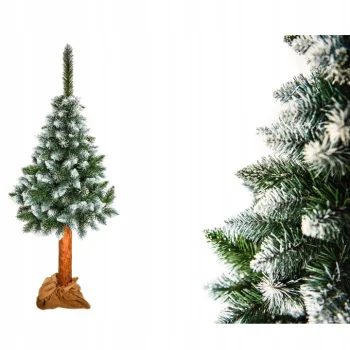 CHOINKA SZTUCZNA GĘSTA PREMIUM SOSNA DIAMENTOWA OŚNIEŻONA NA PNIU 180 CM