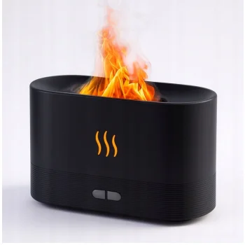 Nawilżacz Powietrza Dyfuzor Aromaterapia EFEKT OGNIA Led Kominek do olejków