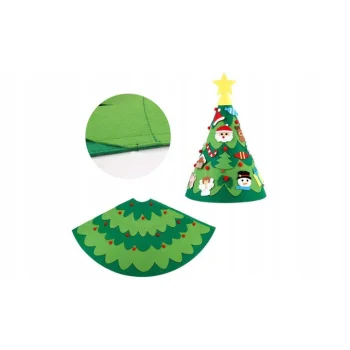Choinka Filcowa Zabawka Kreatywna 3d FILC DIY Dla Dzieci z Ozdobami Stojąca