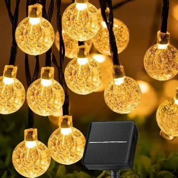 GIRLANDA SOLARNA ŚWIETLNA ogrodowa na balkon LAMPKI SOLARNE 100 LED 10m