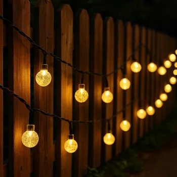 GIRLANDA SOLARNA ŚWIETLNA ogrodowa na balkon LAMPKI SOLARNE 100 LED 10m