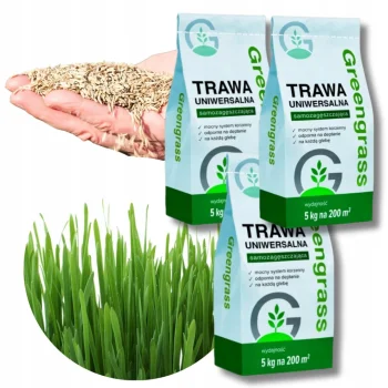 TRAWA NASIONA Uniwersalna ODPORNA NA DEPTANIE WIELOLETNIA GĘSTA 15kg