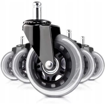 5x KÓŁKA DO FOTELA OBROTOWEGO KAUCZUKOWE ŁOŻYSKOWANE ZESTAW 11mm