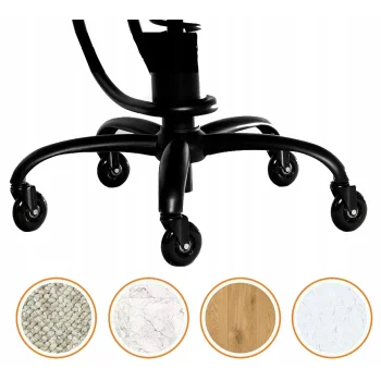 5x KÓŁKA DO FOTELA OBROTOWEGO KAUCZUKOWE ŁOŻYSKOWANE ZESTAW 11mm