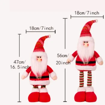 FIGURKA ŚWIĄTECZNA STOJĄCA DEKORACJA MIKOŁAJ DUŻY TELESKOPOWE NOGI ZABAWKA