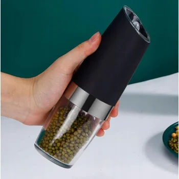 MŁYNKI ELEKTRYCZNE GRAWITACYJNE DO SOLI PIEPRZU 2 SZT na baterie Z LED