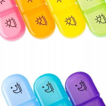 ORGANIZER NA LEKI PUDEŁKO NA TABLETKI POJEMNIK DZIEŃ NOC 7 DNI LEKI KASETKA