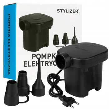 POMPKA ELEKTRYCZNA DO MATERACA PONTONU BASENU ROWERU 3 KOŃCÓWKI 230V