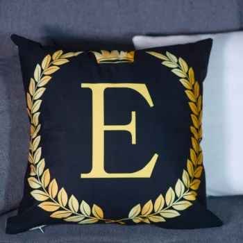 4x POSZEWKI NA PODUSZKI Ozdobne DEKORACYJNE Litery HOME JASIEK 45x45