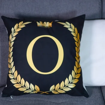 4x POSZEWKI NA PODUSZKI Ozdobne DEKORACYJNE Litery HOME JASIEK 45x45