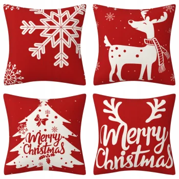 4x Poszewka Dekoracyjna ŚWIĄTECZNA na jaśka poduszkę POSZEWKI ozdobne