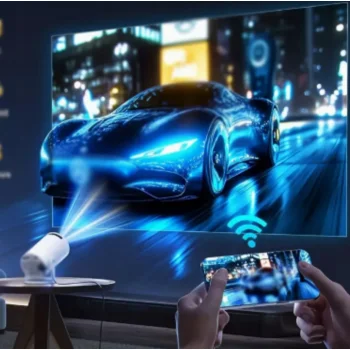 PROJEKTOR ANDROID WIFI TV 4K RZUTNIK PRZENOŚNY SMART OBROTOWY GŁOŚNIK