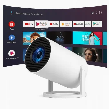 PROJEKTOR ANDROID WIFI TV 4K RZUTNIK PRZENOŚNY SMART OBROTOWY GŁOŚNIK