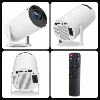 PROJEKTOR ANDROID WIFI TV 4K RZUTNIK PRZENOŚNY SMART OBROTOWY GŁOŚNIK