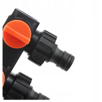 ROZDZIELACZ NA KRAN DO WODY Węże Ogrodowy 4-drożny z zaworami Podlewanie