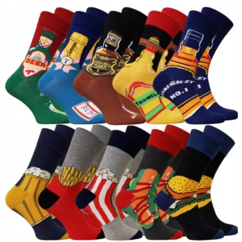 5x Skarpety Męskie Śmieszne BAWEŁNIANE Skarpetki 39-42 Dzień chłopaka