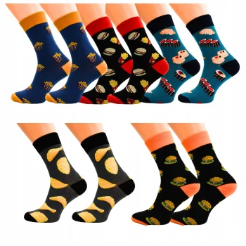 5x Skarpety Męskie Śmieszne BAWEŁNIANE Skarpetki 39-42 Dzień chłopaka