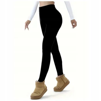 LEGGINSY GETRY Ocieplane ZIMOWE Na zimę z futerkiem WYSOKI STAN M/L
