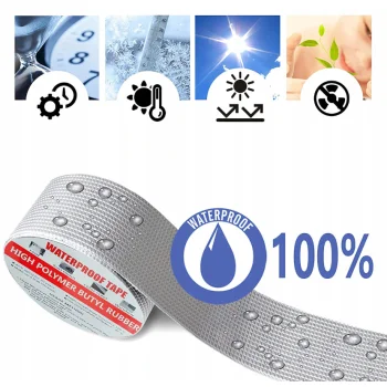 Mocna Taśma Butylowa Klejąca Wodoodporna Uszczelniająca Naprawcza 5cm 5m