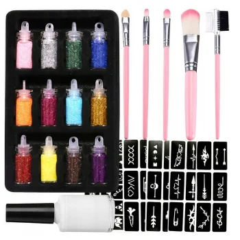 Tatuaże Zmywalne Brokatowe 63 Szablony Dla Dzieci Zestaw Do Robienia Tatuaż