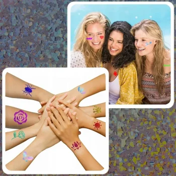 Tatuaże Zmywalne Brokatowe 63 Szablony Dla Dzieci Zestaw Do Robienia Tatuaż