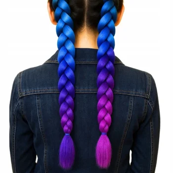 WŁOSY SYNTETYCZNE DO WARKOCZYKÓW KOLOROWE OMBRE 120 CM DOCZEPY WARKOCZ