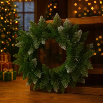 WIANEK świąteczny DEKORACJA OZDOBA NA ŚWIĘTA Na drzwi stół Ośnieżony 65 CM